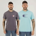Camiseta Champion - 2 Unidades - Masculina CINZA