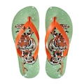 Chinelo Kenner Summer Old School - Infantil Verde/Laranja
