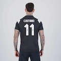 Camisa Kappa Vasco Supporter Cuts E 11 Coutinho - Masculina PRETO