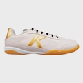 Chuteira Futsal Kelme Flamenco Dourada Leve E Confortável - Masculina BRANCO
