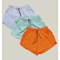 Short WSS Praia Elastano Premium - 3 Unidades - Feminino LARANJA