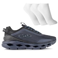 Tênis Olympikus Beats + 3 Pares De Meias - Masculino AZUL ESC/PRETO