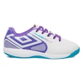 Chuteira Futsal Infantil Umbro Pro 5 BRANCO/ROXO