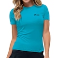 Camiseta Drop Shot Baby Look Logo - Camiseta AZUL