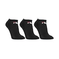 Meia Cano Curto Fila Tripack Lisa - 3 Pares - Masculina PRETO