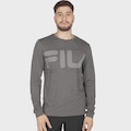 Camiseta Manga Longa Fila Comfort Logo - Masculina CINZA