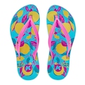 Chinelo Kenner Ibiza Laranjas Estampada - Feminino AZUL/ROSA