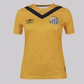 Camisa do Santos Umbro III 2024 Jogador - Feminina AMARELO