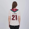 Camisa do Fluminense Umbro III 2024 21 J. Arias - Feminina BEGE