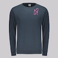 Blusão de Moletom Puma sem Capuz Neymar Jr Crew Sweat - Masculino AZUL ESCURO