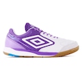 Chuteira Futsal Umbro Adamant Master Class Pro Bump - Adulto BRANCO/ROXO
