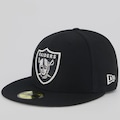 Boné Aba Reta New Era NFL Las Vegas Raiders 5950 - Fechado - Adulto PRETO