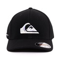 Boné Aba Curva Quiksilver Hologram 3D Logo - Fechado - Adulto PRETO