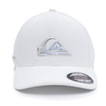 Boné Aba Curva Quiksilver Hologram 3D Logo - Fechado - Adulto BRANCO