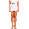Shorts Saia Alto Giro Plissada - Feminino BRANCO