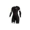 Macaquinho de Ciclismo Manga Longa ERT Smart Forro Gel - Feminino PRETO