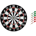 Jogo de Dardos Dupla Face 17 Polegadas com 6 Peças Fort PRETO/BRANCO/VERMELH