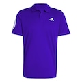 Camiseta Polo adidas Club 3 Stripes - Masculina AZUL/BRANCO