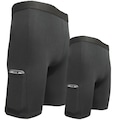 Kit 2 Short Térmico Fristyle Segunda Pele Ciclista Com Proteção Uv - Adulto - Masculino PRETO