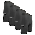 Short Térmico Fristyle Segunda Pele Ciclista Com Proteção Uv 4 Unidades - Adulto - Masculino PRETO