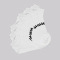 Kit Meia Sapatilha Kappa 6 Pares Cano Baixo - Tamanho 38 - 43 - Adulto BRANCO