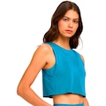 Camiseta Regata Alto Giro Refletiva - Feminina AZUL