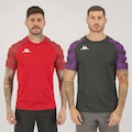 Kit 2 Camisas Kappa Raglany - Masculina PRETO