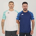 Kit 2 Camisas Kappa Raglany - Masculina BRANCO