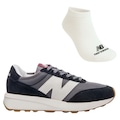 Tênis New Balance 370V1 + Par de Meia - Feminino PRETO/CINZA