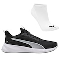 Tênis Puma Flyer Lite 3 + Par de Meia - Masculino PRETO/BRANCO