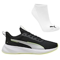 Tênis Puma Flyer Lite 3 + Par de Meia - Masculino PRETO/AMARELO