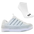 Tênis Qix Golden + Par de Meia - Masculino BRANCO/CINZA