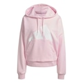 Blusão de Moletom adidas Big Logo Com Capuz - Feminino ROSA CLA/BRANCO