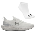 Tênis Under Armour Ua Charged Quicker 2 + Meia - Masculino BRANCO/CINZA