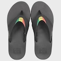 Chinelo Reef Mick Fanning Rasta - Masculino PRETO