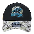 Boné Aba Curva New Era 940 Carolina Panthers NFL Salute to Service 22 - Adulto PRETO