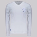 Camisa de Manga Longa do Cruzeiro Retrô 1976 RetrôMania - Masculina BRANCO