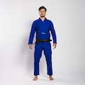 Kimono First Fight for Good 350G + Faixa Branca Pretorian - Adulto AZUL