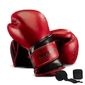 Luva de Boxe e Muay Thai Elite Pretorian + Bandagem Extra - Adulto VERMELHO/PRETO