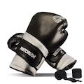 Luva de Boxe e Muay Thai Elite Pretorian + Bandagem Extra - Adulto PRETO/PRATA