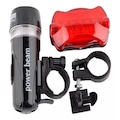 Kit Farol Lanterna LED DK Bike Bicicleta Traseira e Dianteira PRETO