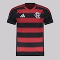Camisa do Flamengo adidas I 2025 Patch Libertadores - Masculina PRETO