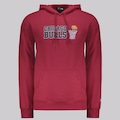 Blusão de Moletom New Era NBA Chicago Bulls com Capuz - Masculino VERMELHO