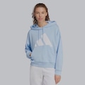 Blusão de Moletom adidas Big Logo com Capuz - Feminino AZUL CLA/BRANCO