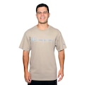 Camiseta Champion Lev Mc Script Metal Dark - Masculina MARROM CLARO