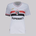 Camisa do São Paulo New Balance I 2025 Patch Libertadores - Feminina BRANCO
