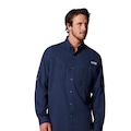 Camisa Masculina Manga Longa Columbia Tamiami ll AZUL ESCURO