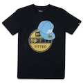 Camiseta New Era Core Infantil PRETO/AZUL CLA