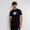Camiseta do Santos Classica Surf CenterOficial Escudo - Masculina PRETO