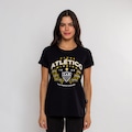 Camiseta do Atlético Mineiro Baby Look Surf Center Oficial Galo Forte - Feminina PRETO